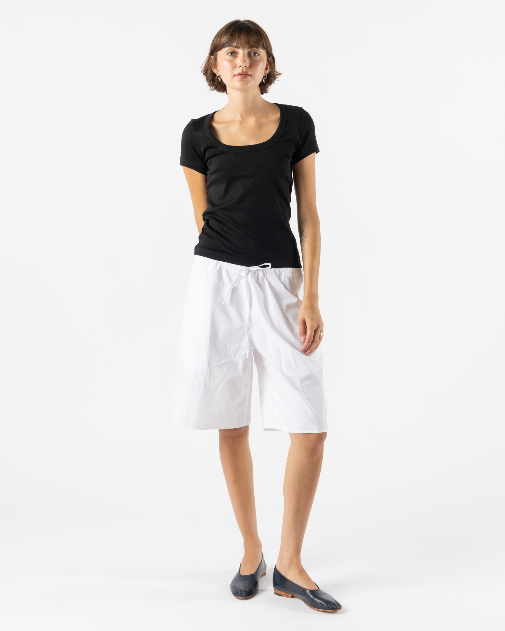 FLORE FLORE Josephine Bermuda in White