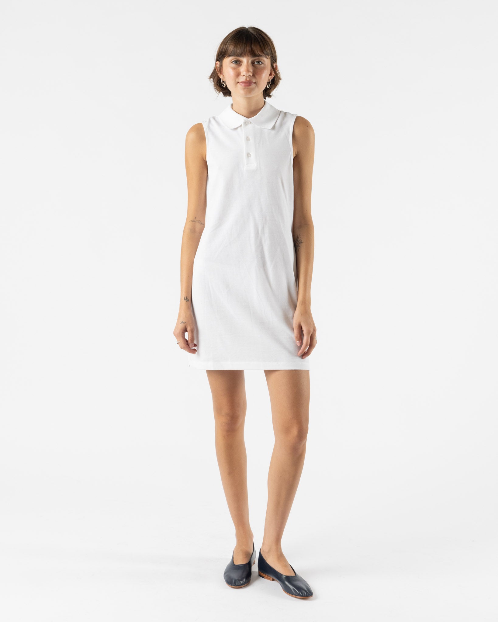 FLORE FLORE Lauren Polo Dress in White