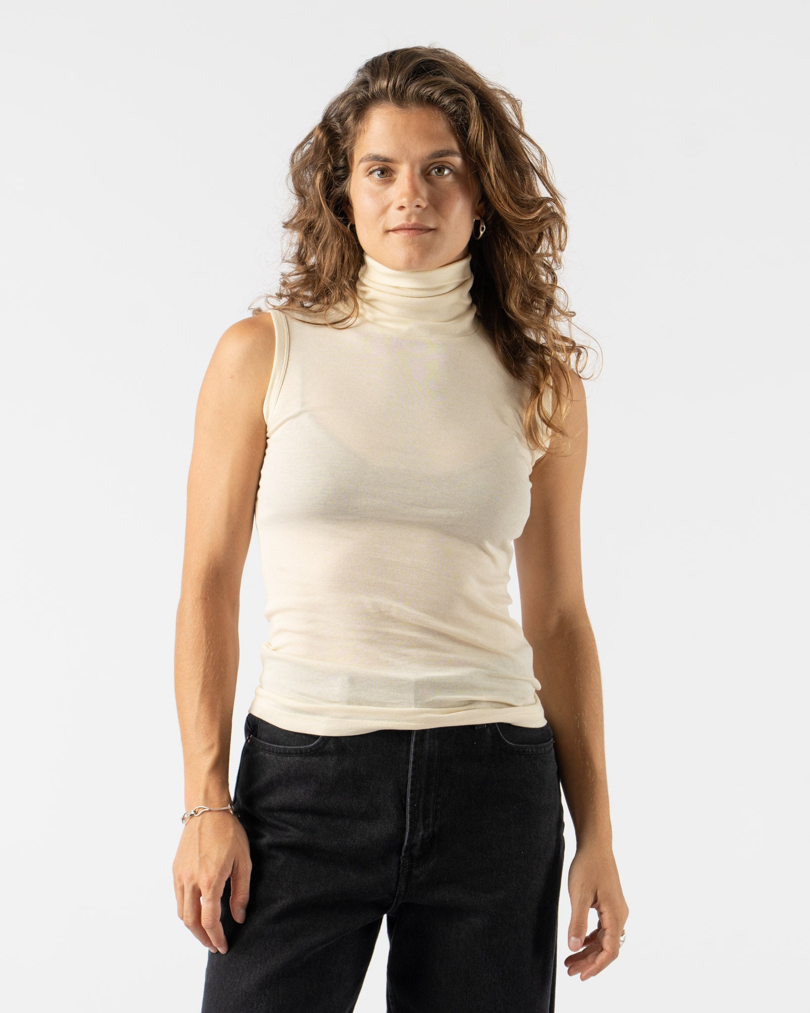 FLORE FLORE Lightweight Dinah Tank in Off White