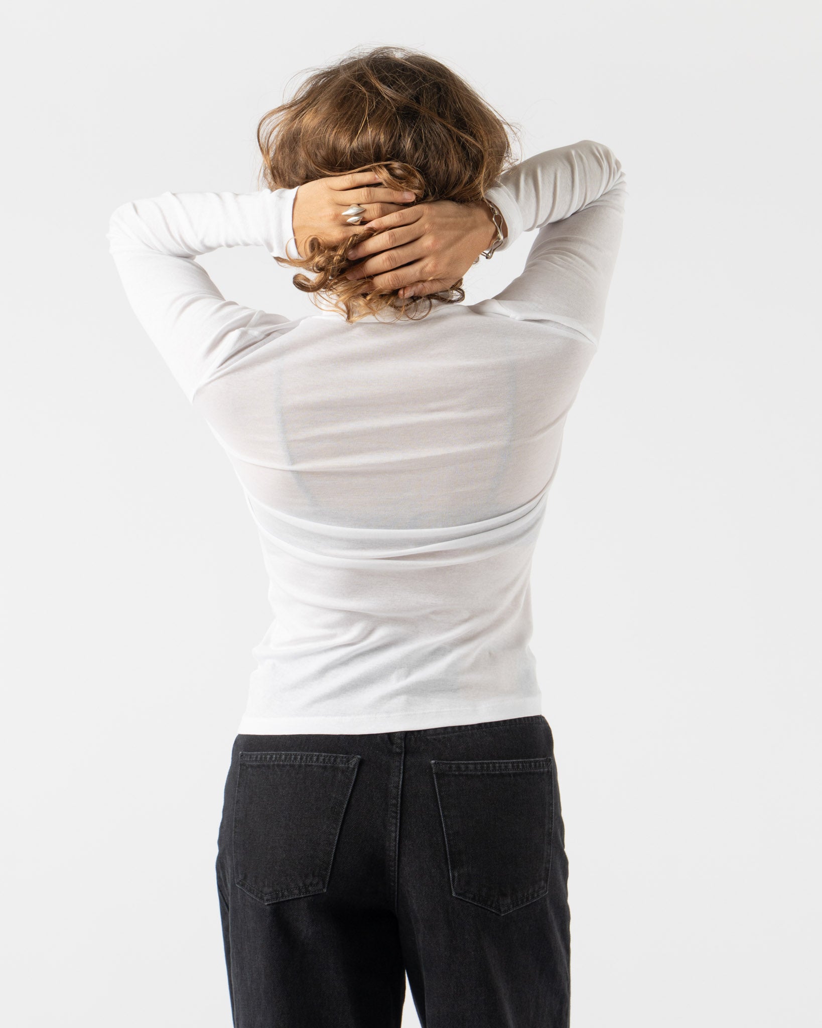 FLORE FLORE Lightweight Dinah Turtleneck in White