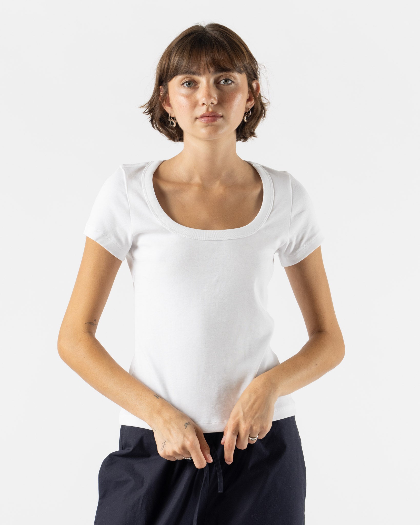 FLORE FLORE Lulu Baby Tee in White
