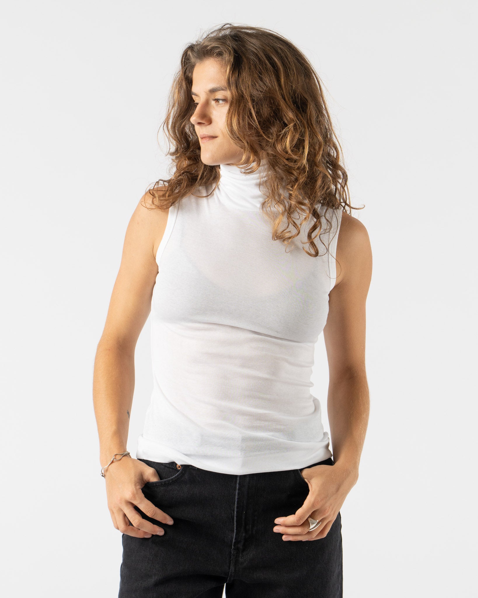 FLORE FLORE Lightweight Dinah Tank in White