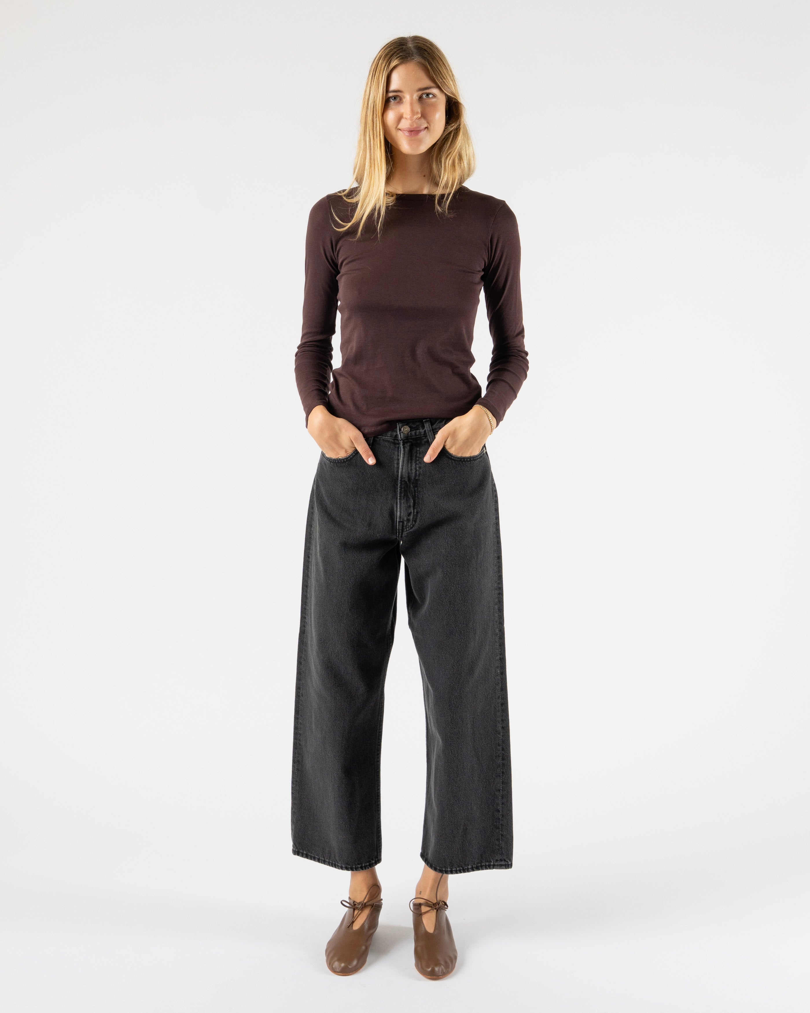 FLORE FLORE Olivia Long Sleeve in Black Curated at Jake and Jones