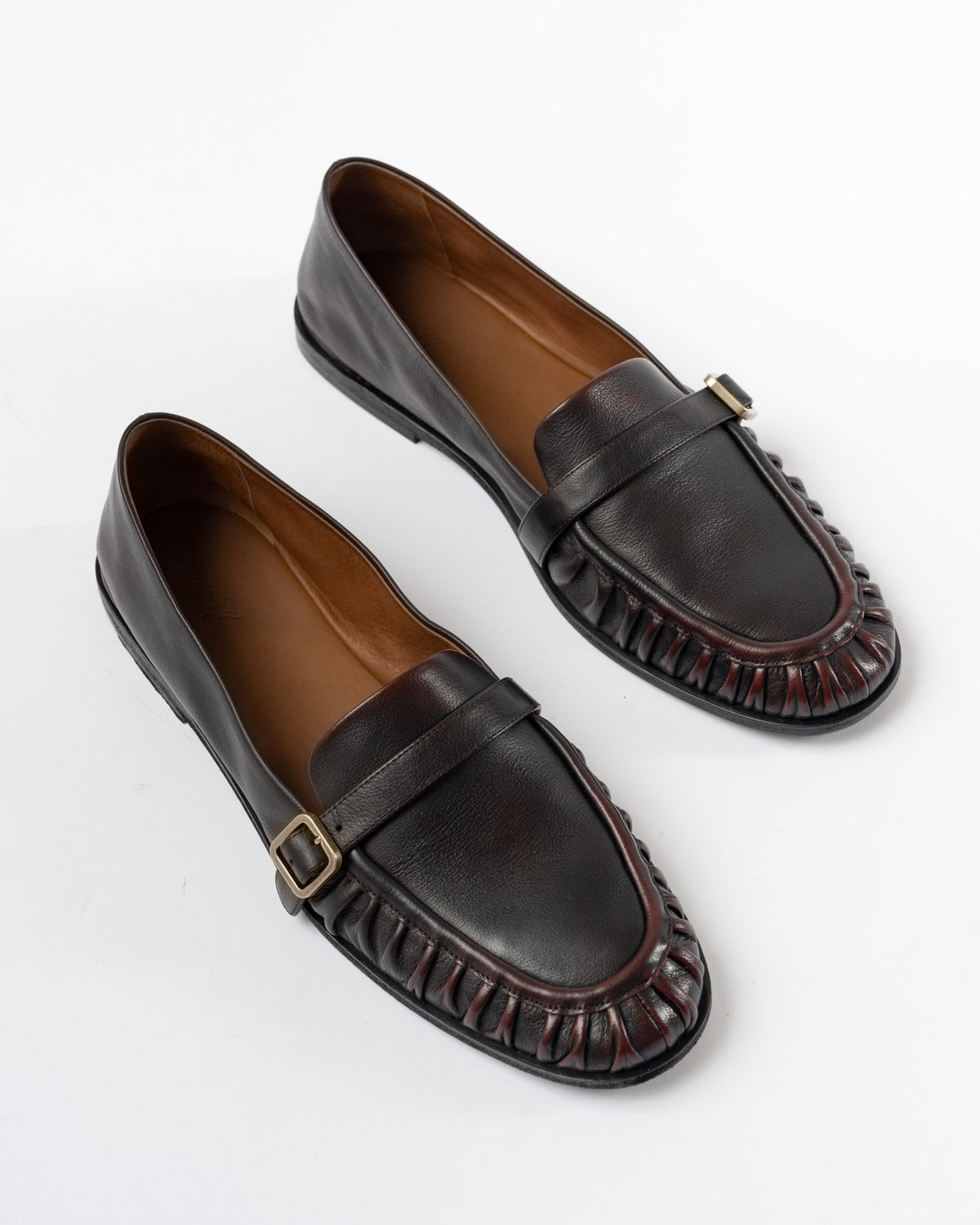 Marsell Stesa Shoe in Pebbled Leather Chocowine