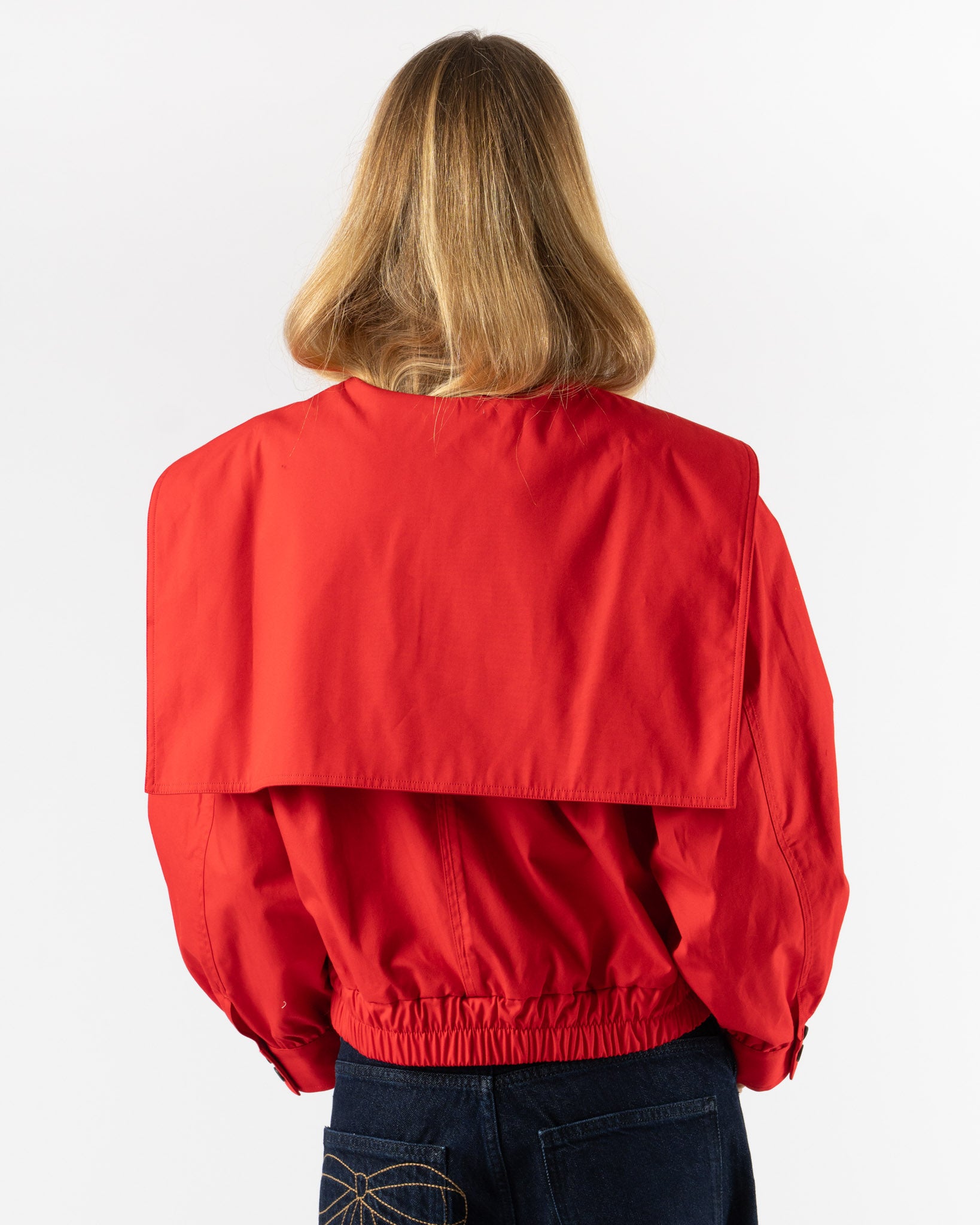 Sandy Liang Farro Jacket in Red Curated at Jake and Jones