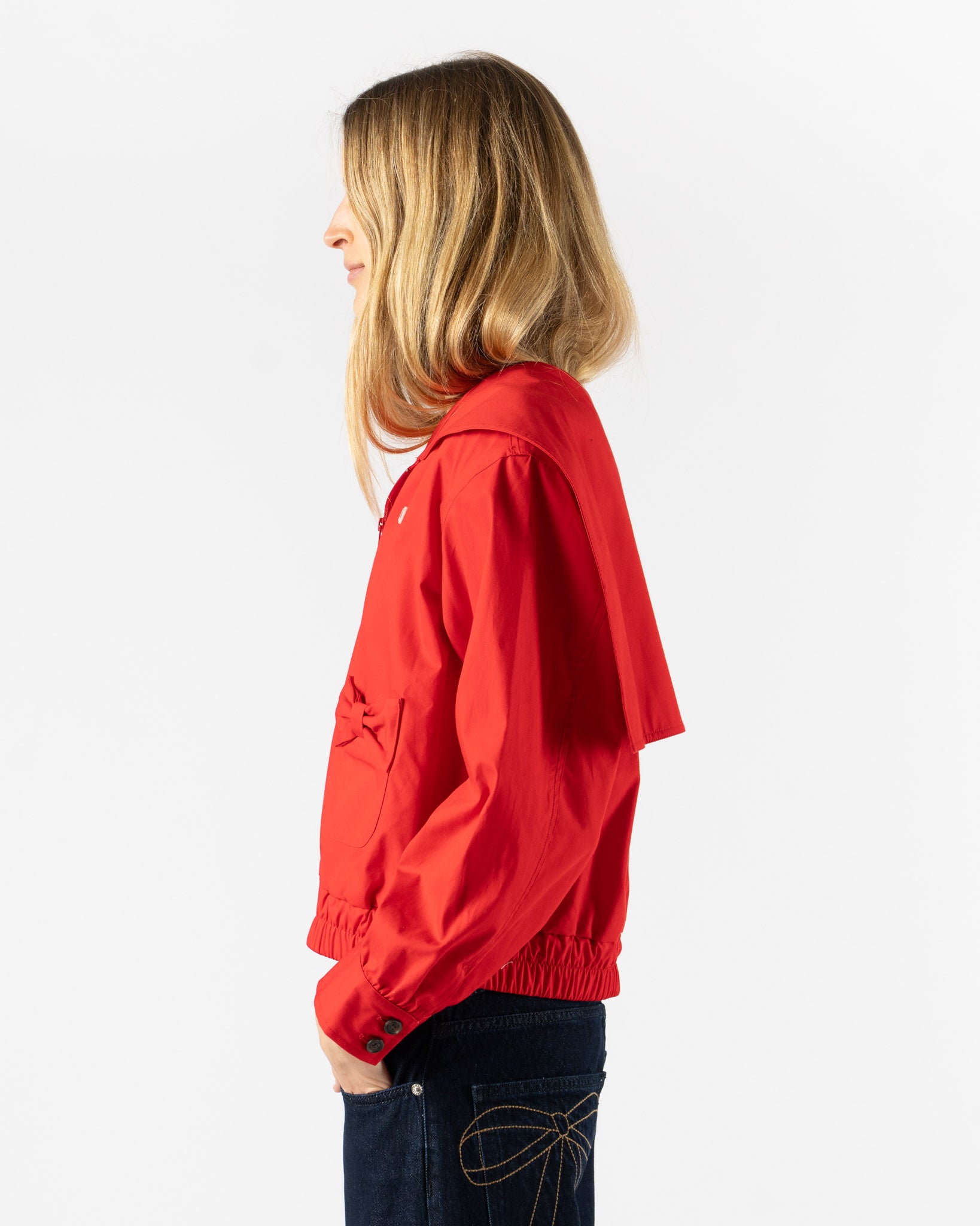 Sandy Liang Farro Jacket in Red