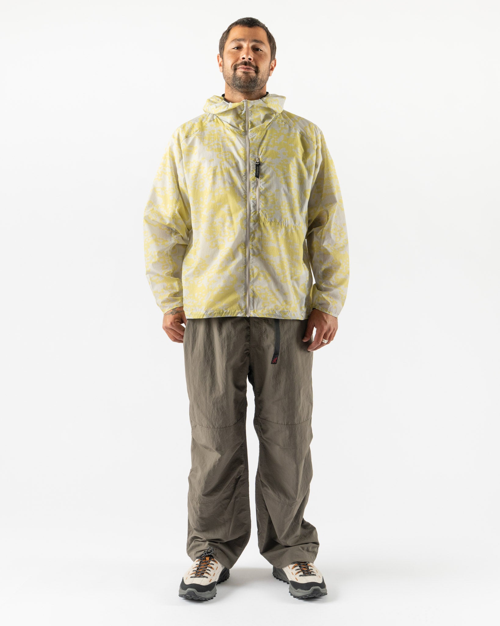 Gramicci Flyweight Hooded Jacket in Grid Camo