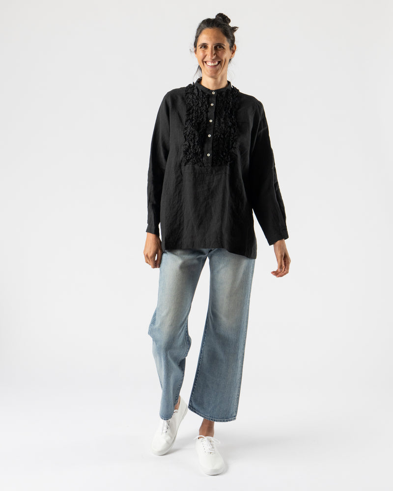 Ichi Antiquités French Linen Shirt in Black