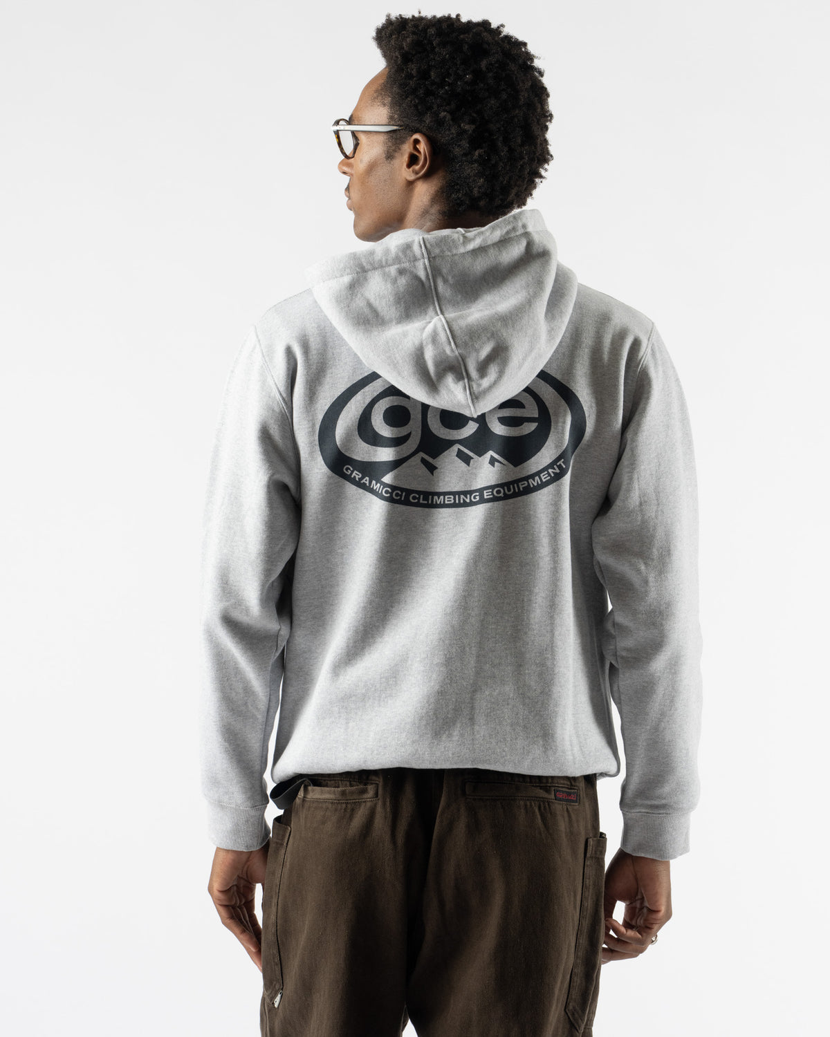 Gramicci GCE Hooded Sweatshirt in Heather Grey