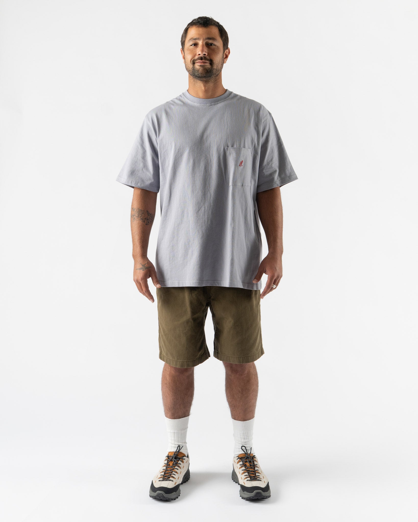 Gramicci G-Short Pigment Dyed Short in Bark Curated at Jake and Jones