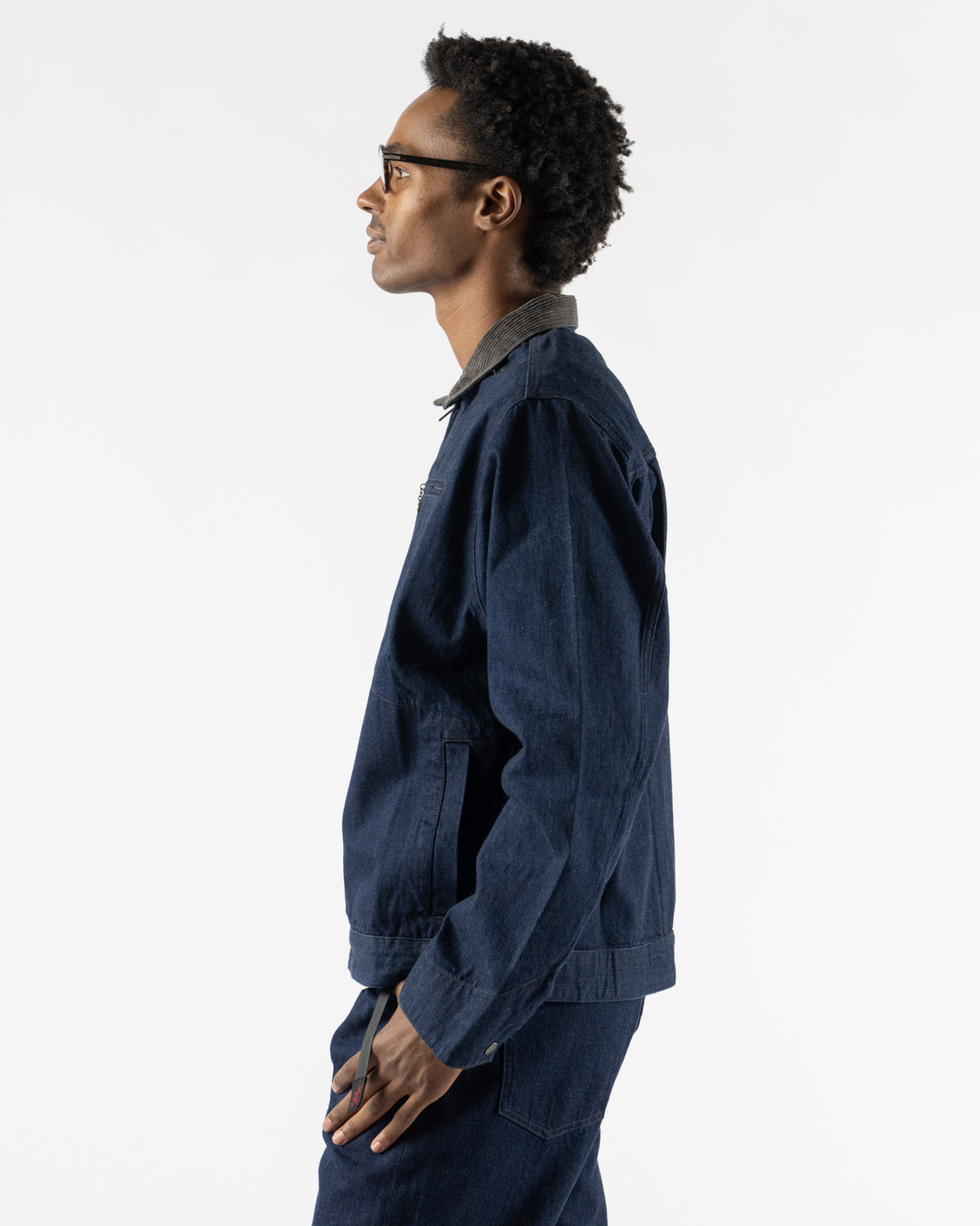 Gramicci Japanese Denim Trucker in Rinsed Indigo
