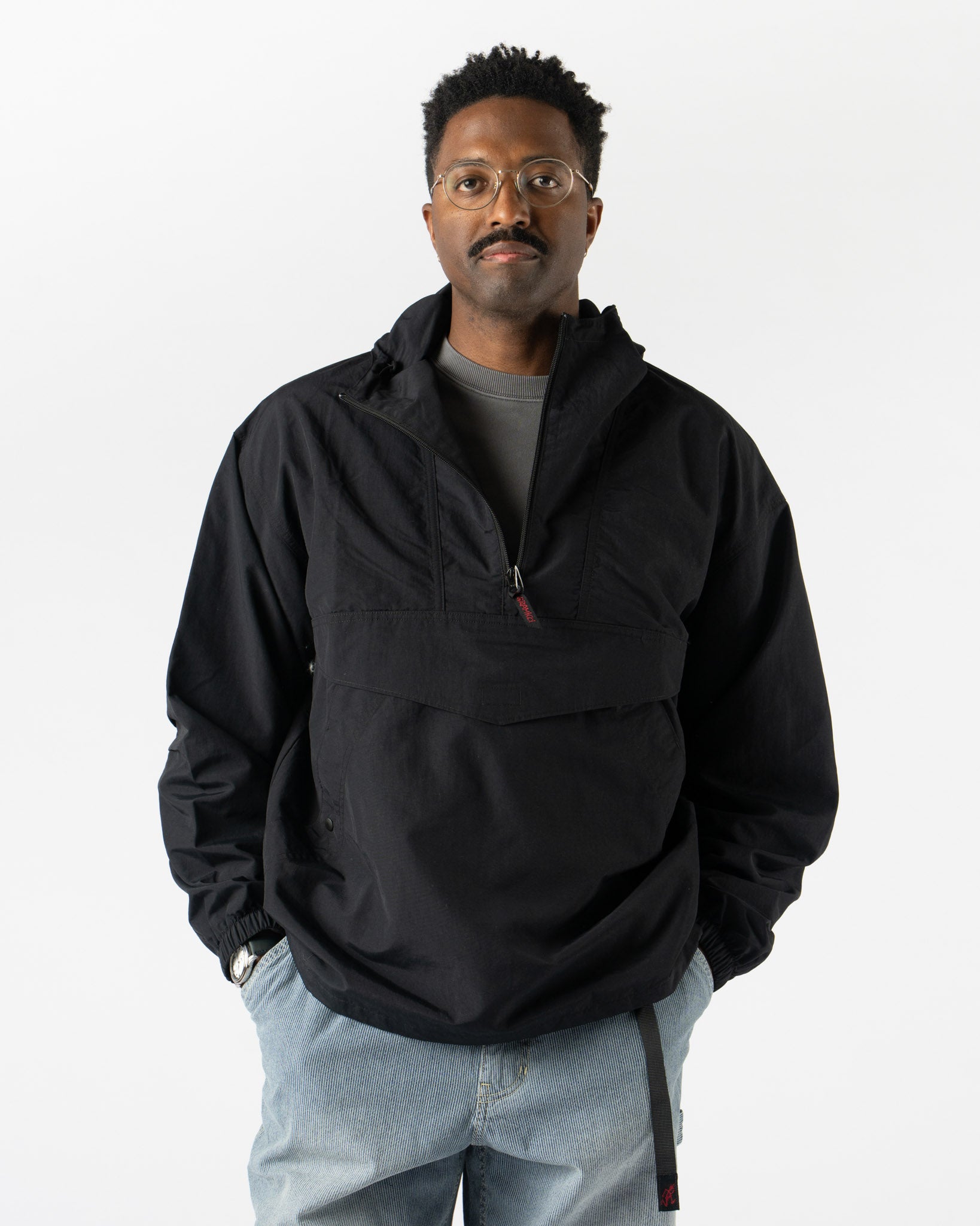Gramicci Nylon Field Anorak in Black