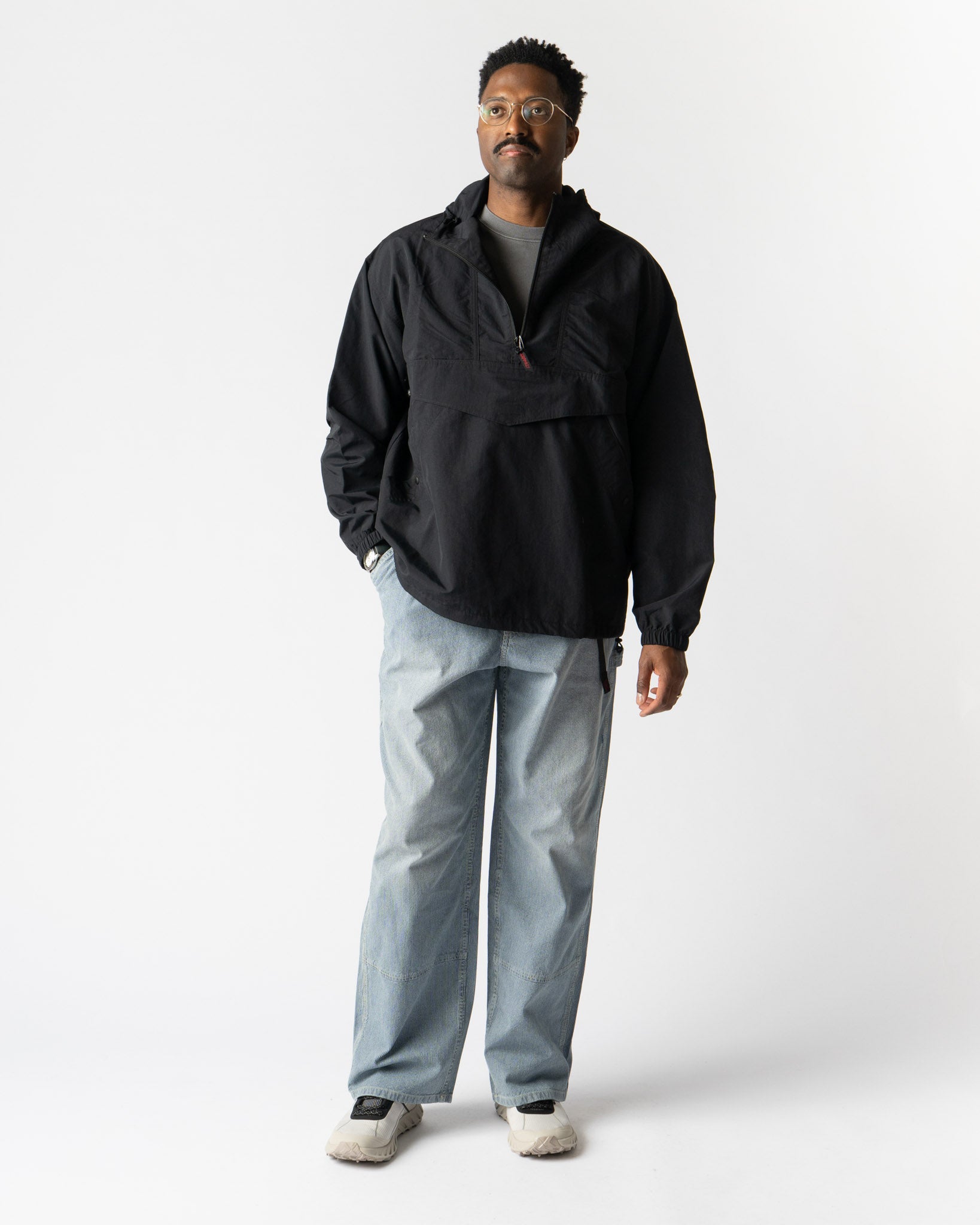 Gramicci Nylon Field Anorak in Black