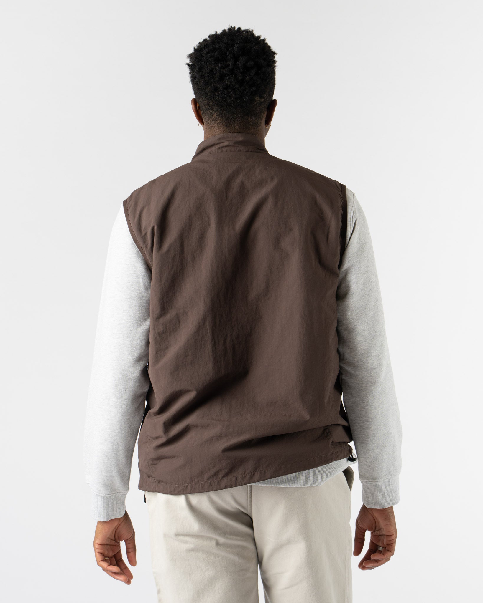 Gramicci Nylon Vest in Deep Brown
