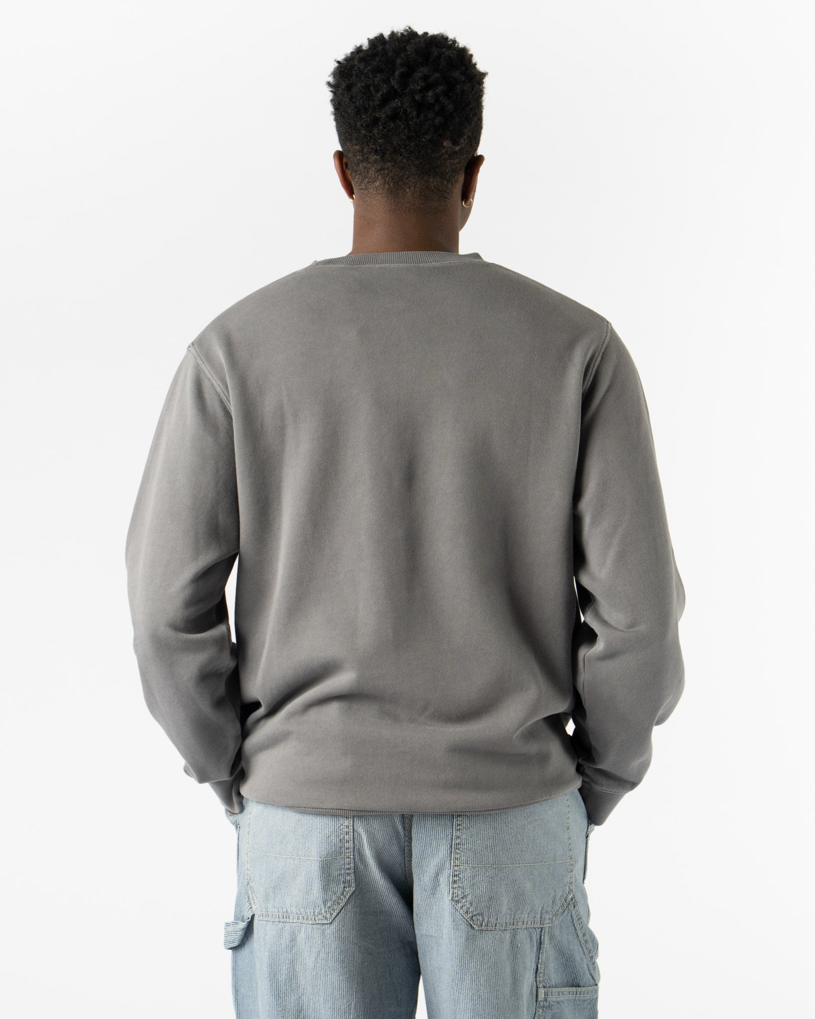 Gramicci One Point Crew Sweater in Charcoal