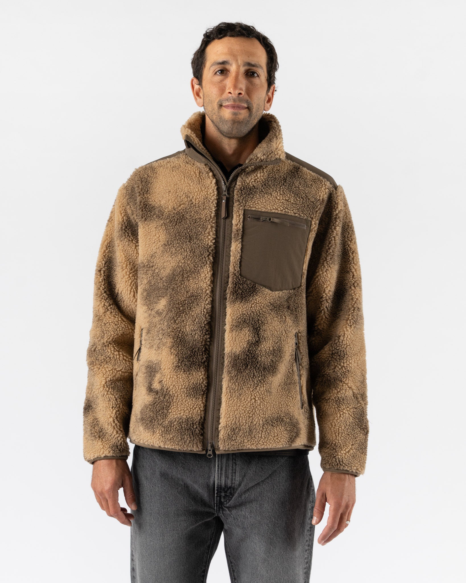 Corridor Oak Fleece Zip Jacket in Natural
