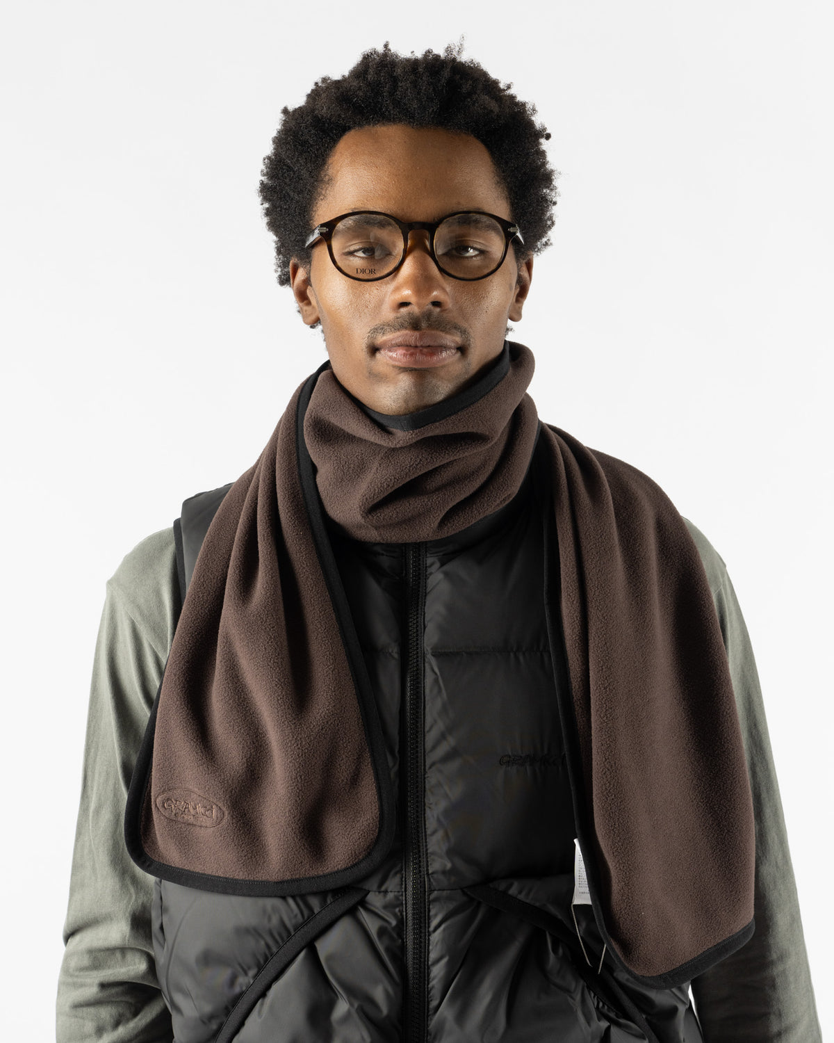 Gramicci Thermal Fleece Scarf in Deep Brown