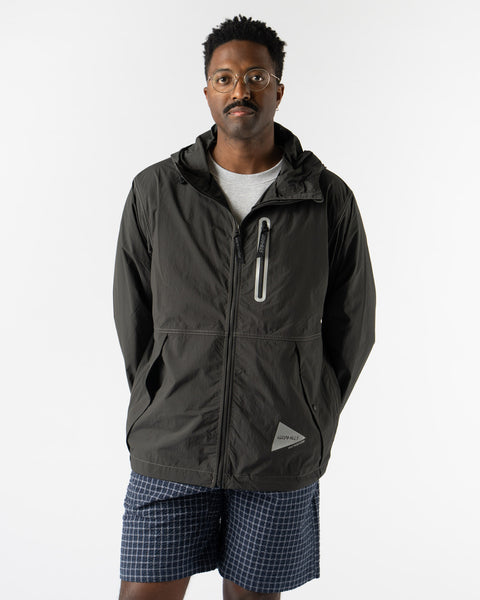Gramicci x and wander Brushed Nylon Jacket in Charcoal Curated at