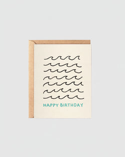 Daydream Prints Happy Birthday Wave Card