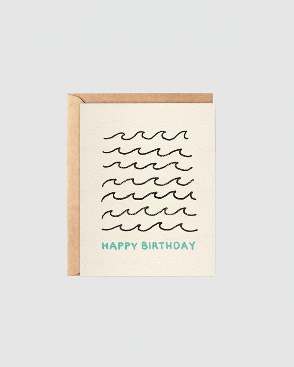 Daydream Prints Happy Birthday Wave Card