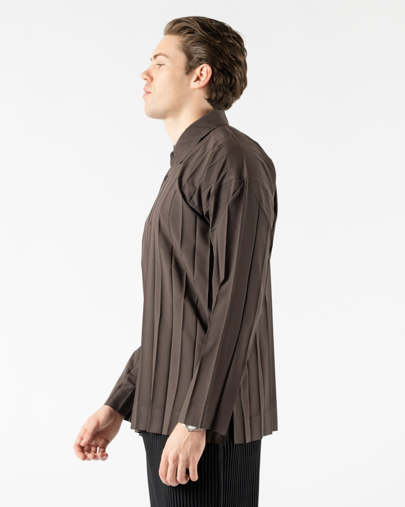 Homme Plissé Issey Miyake Edge Shirt in Charcoal