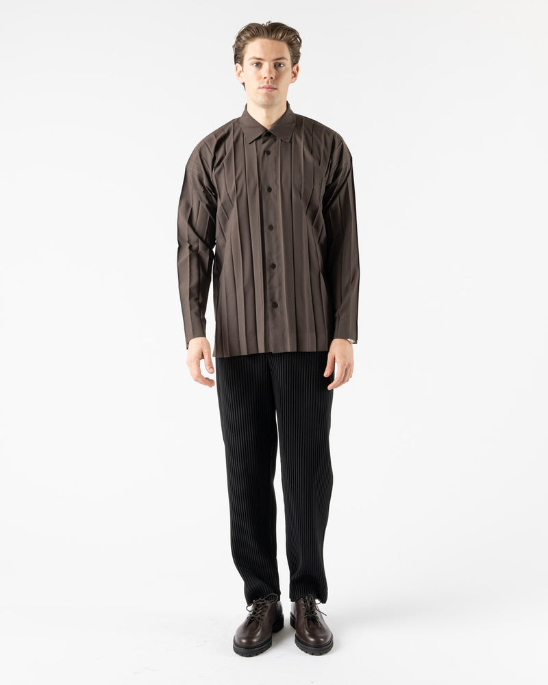 Homme Plissé Issey Miyake Edge Shirt in Charcoal