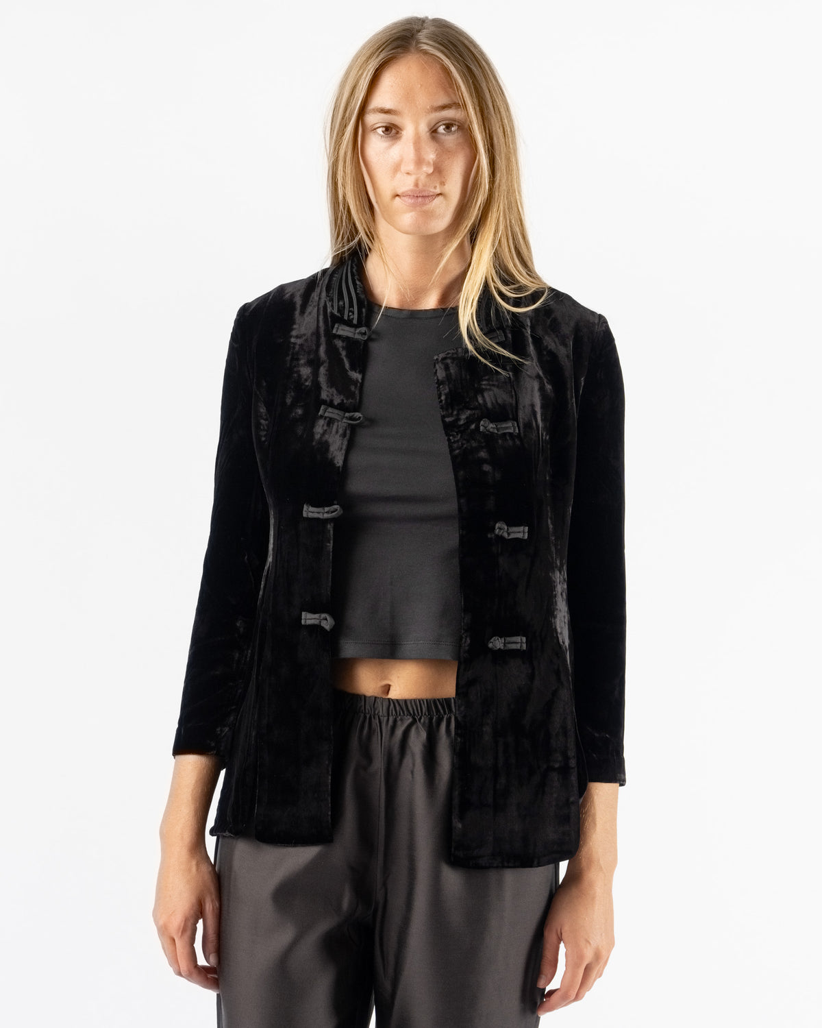 Hai Anni Jacket in Velvet Silk Black