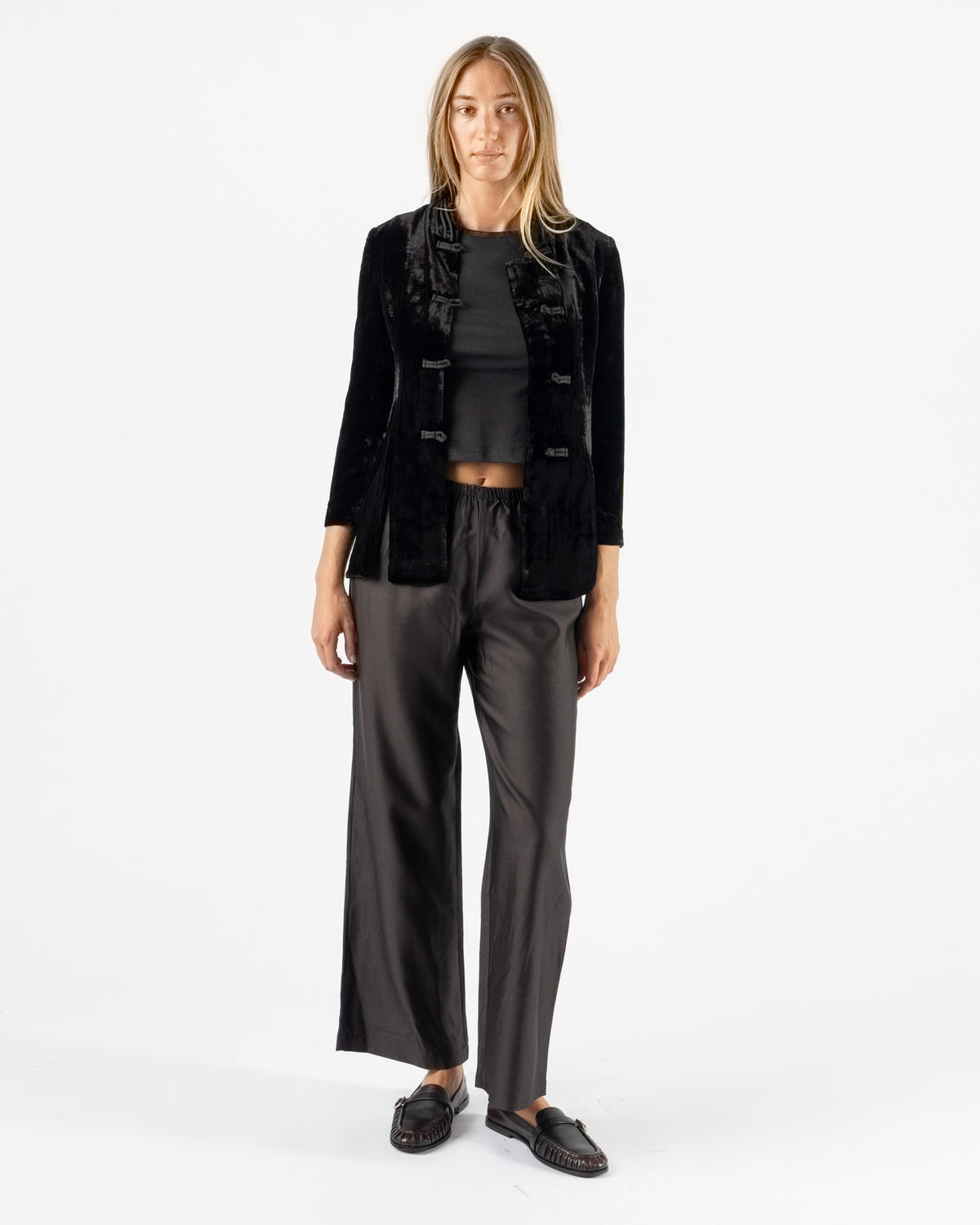 Hai Anni Jacket in Velvet Silk Black