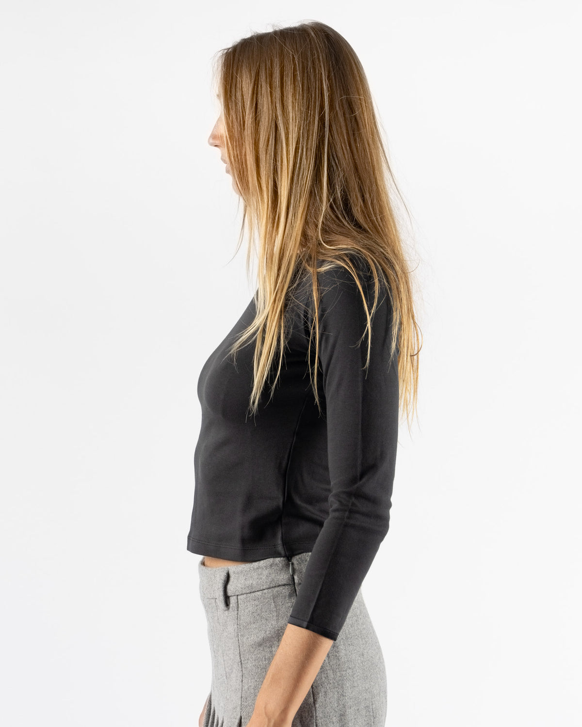Hai Talia Long Sleeve Tee in Black