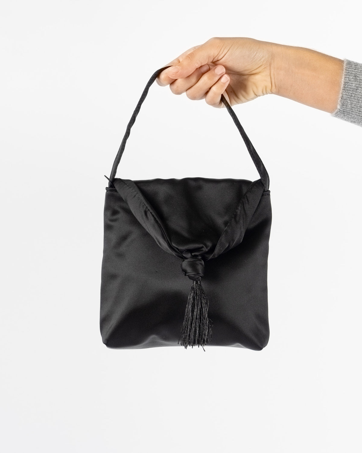 Hai Cala Bag in Black Satin Silk