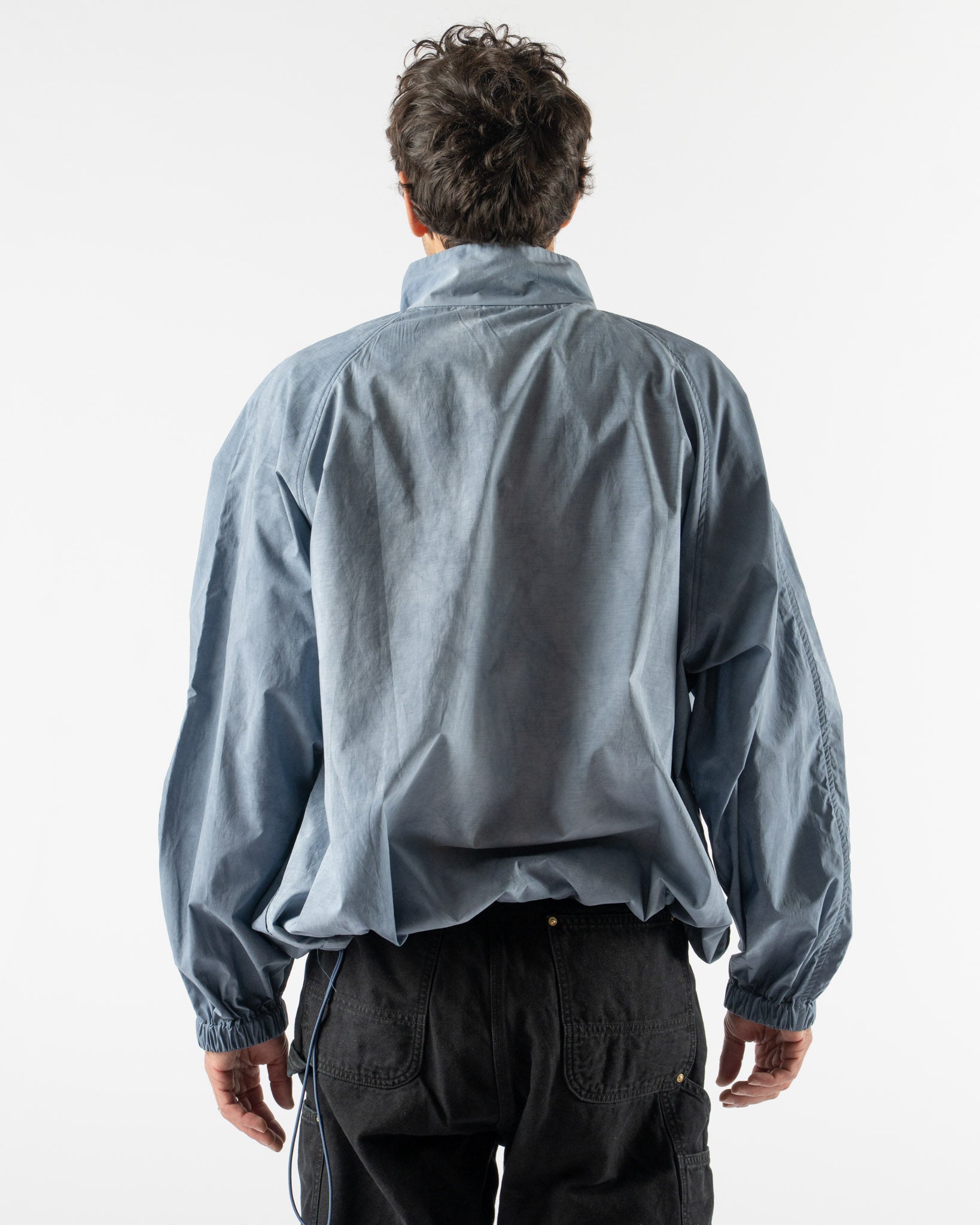 Colbo Half Zip Raglan Parka in Washed Blue Curated at Jake and Jones