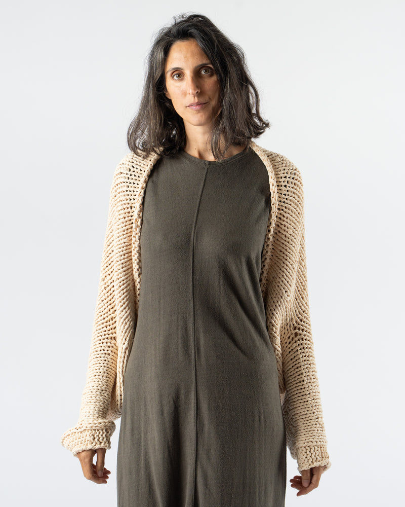 Lauren Manoogian Handknit Jersey Cocoon in Washed Ivory