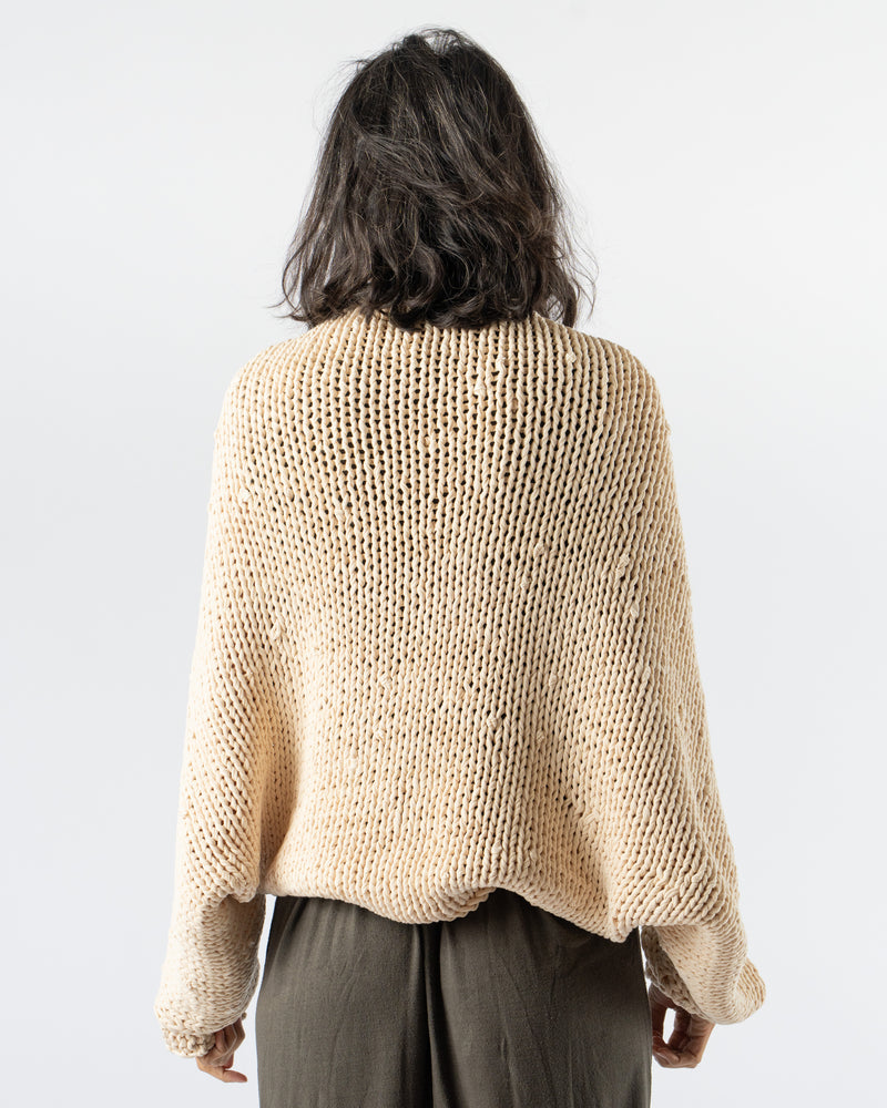 Lauren Manoogian Handknit Jersey Cocoon in Washed Ivory
