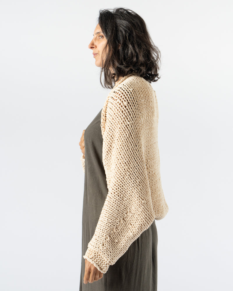 Lauren Manoogian Handknit Jersey Cocoon in Washed Ivory
