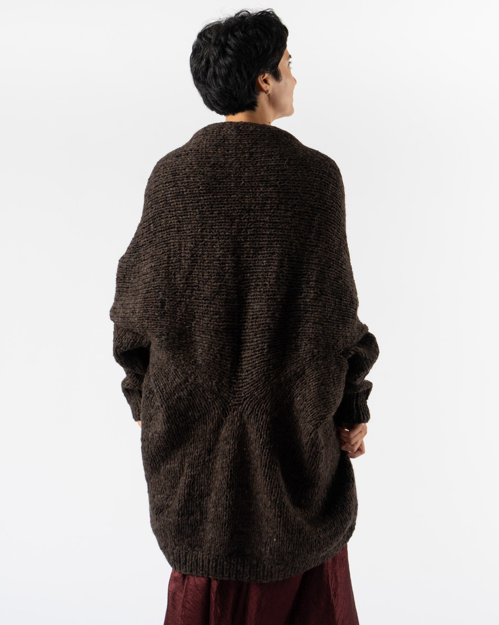 Lauren Manoogian Handknit Paint L/S Cocoon in Black