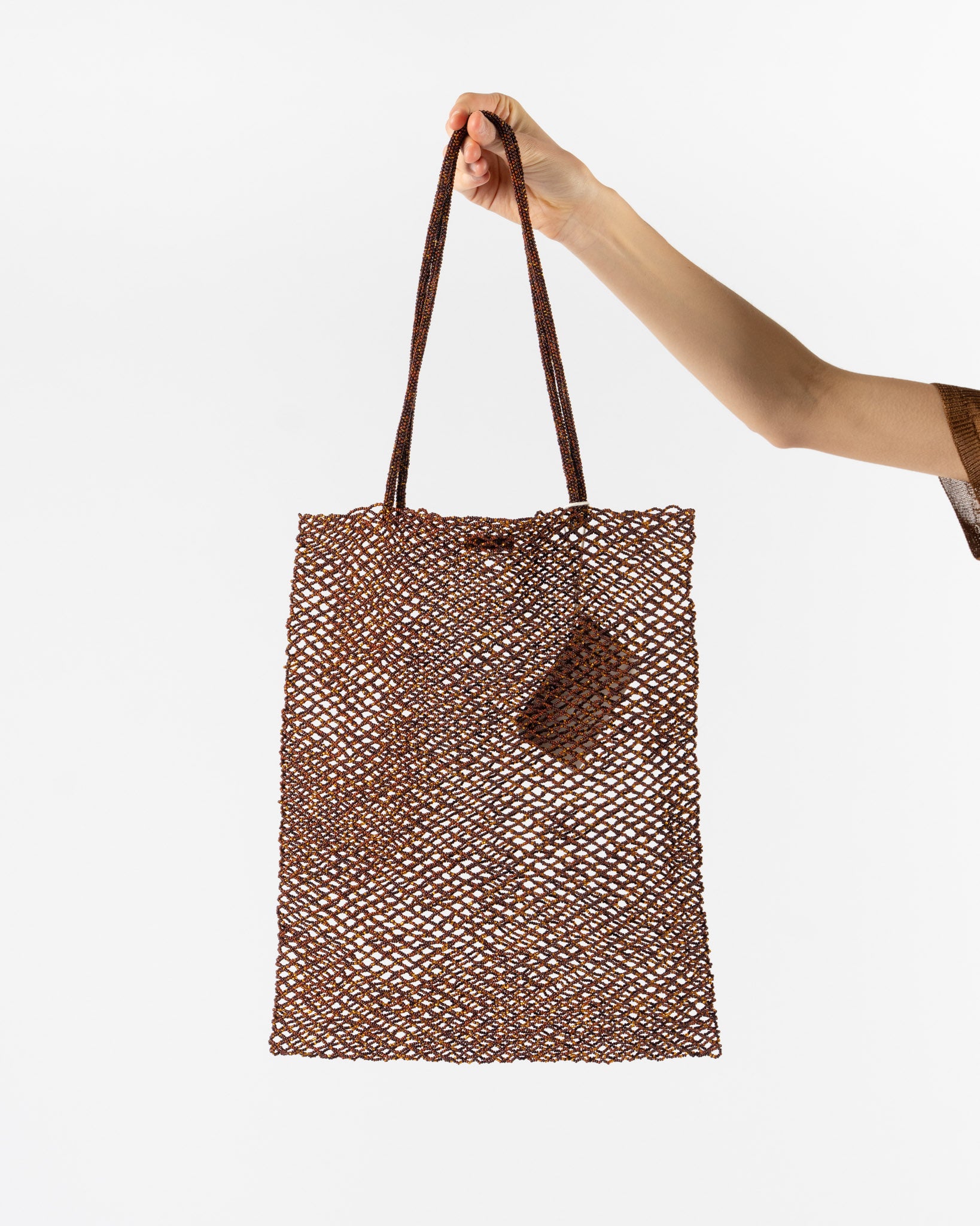 Cordera Handmade Beaded Tote Bag in Sierra