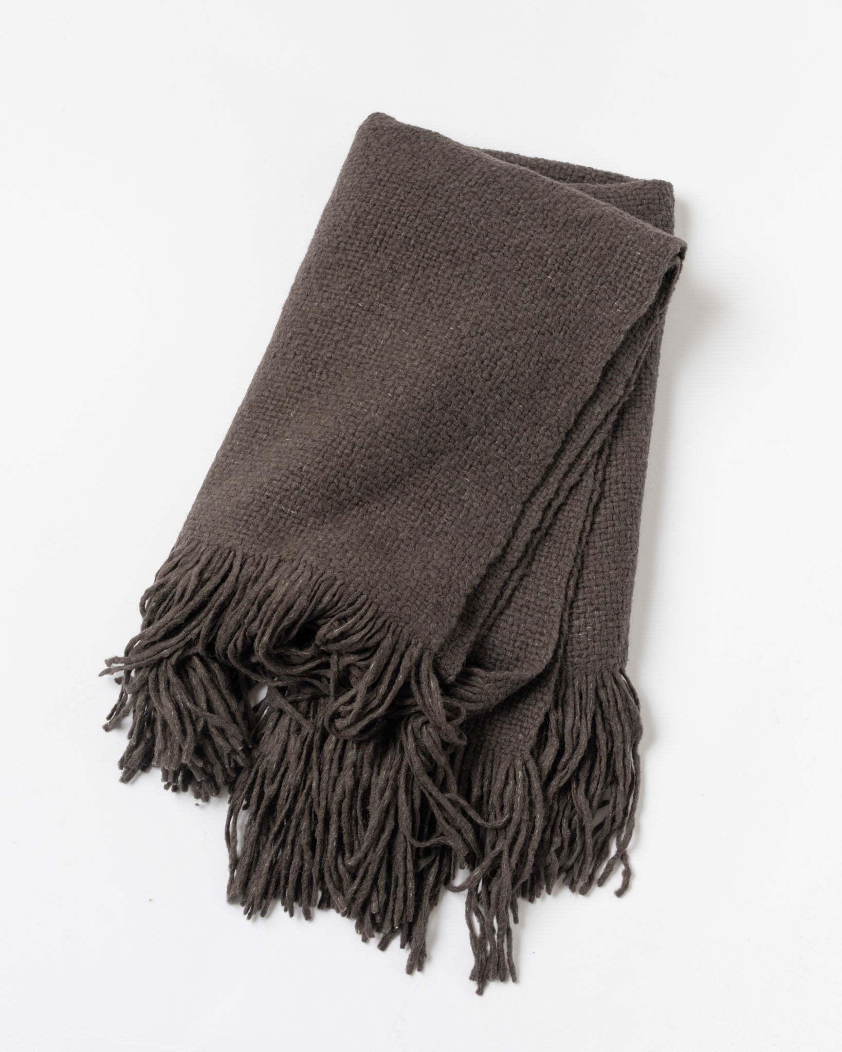 Lauren Manoogian Handwoven Brushed Blanket in Coal
