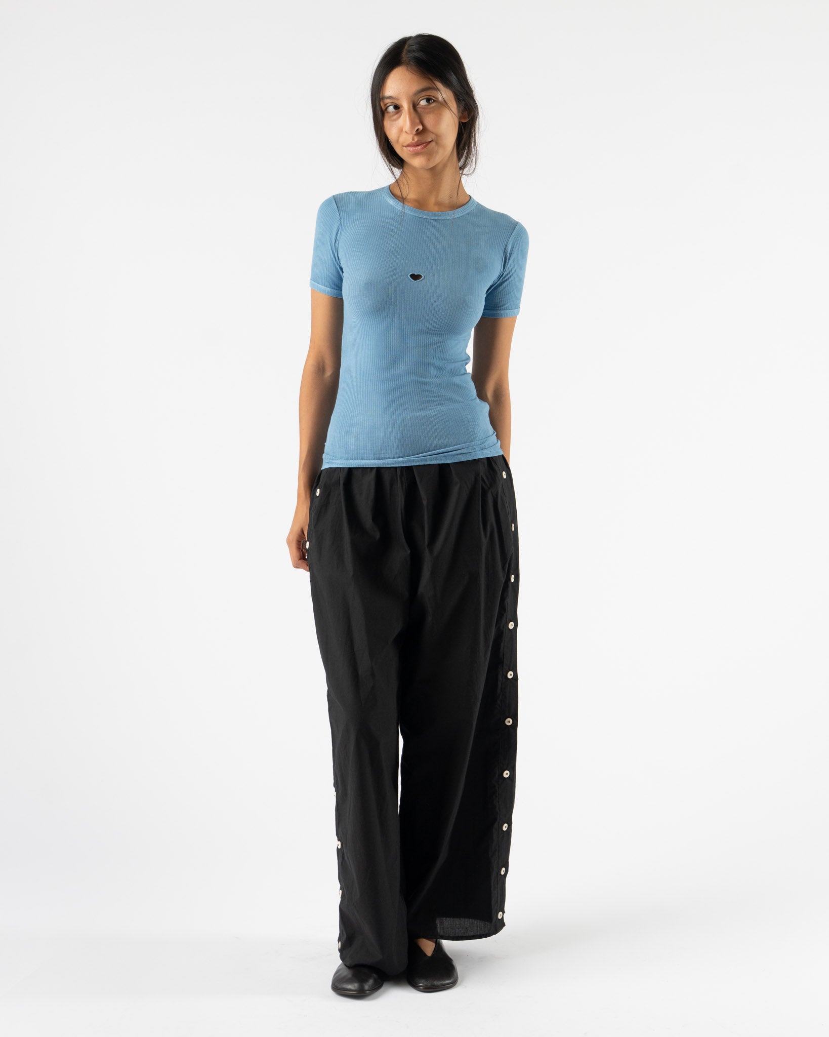 Baserange Heart Top in Isatis Blue