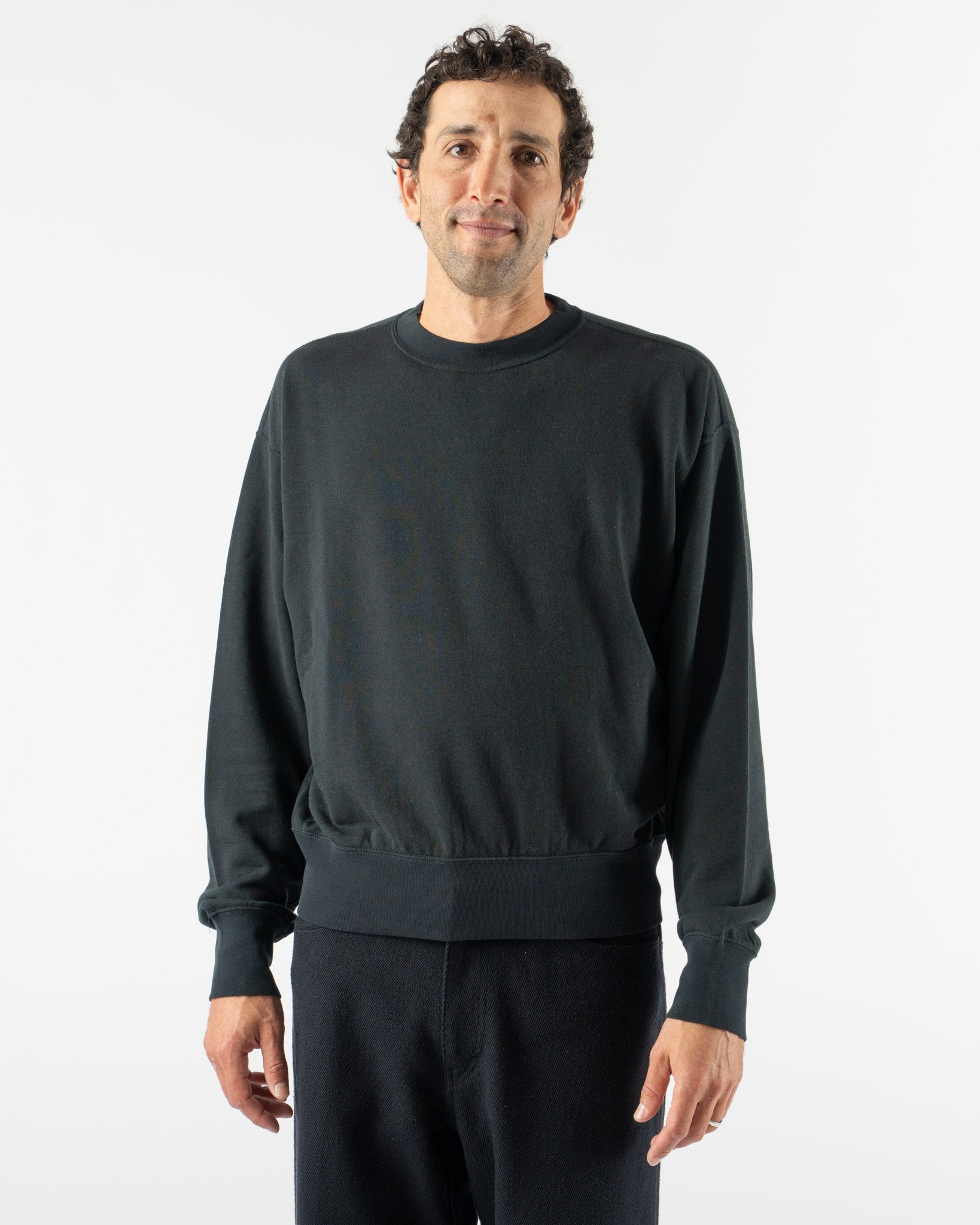 Auralee High Twist Light Sweat P/O in Ink Black