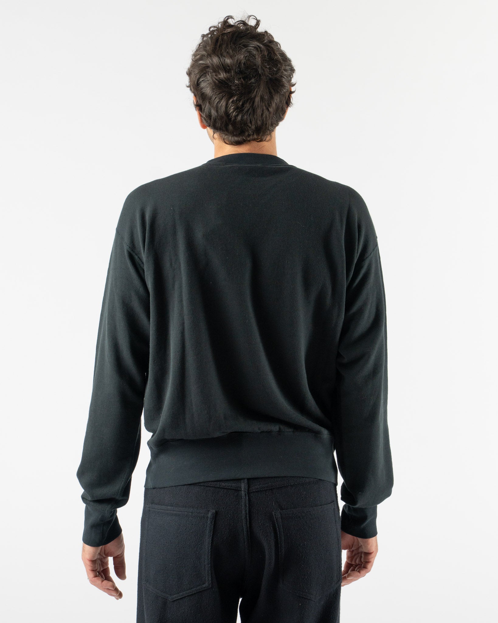Auralee High Twist Light Sweat P/O in Ink Black