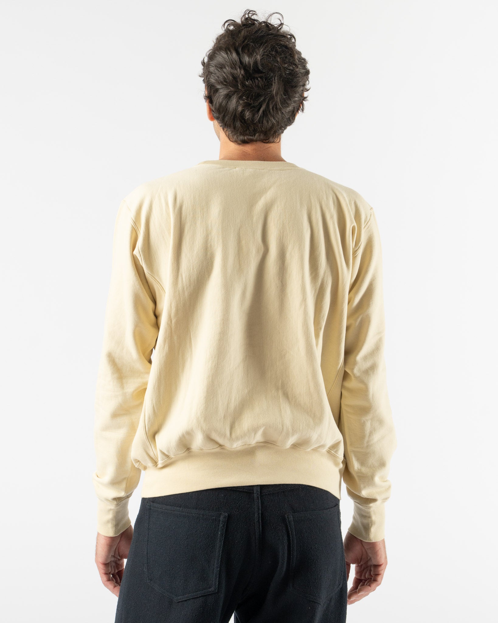 Auralee Elastic High Gauge Sweat P/O in Ivory Beige