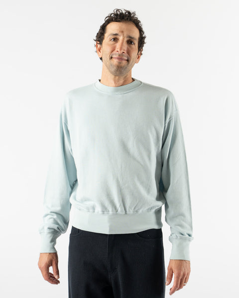 トップス 26ss AURALEE HIGH TWIST LIGHT SWEAT P/O Auralee High Twist Light Sweat P/O in Pale Blue Curated at Jake