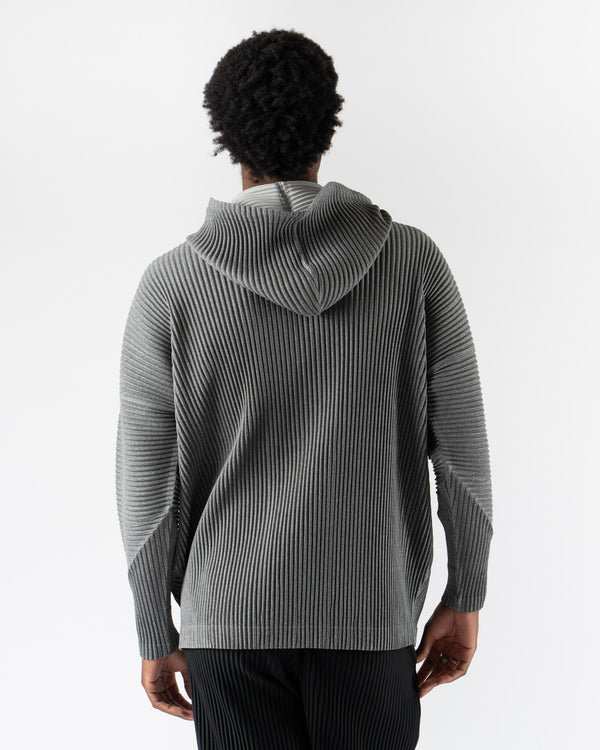 Homme Plissé Issey Miyake Heather Pleats Sweatshirt in Gray