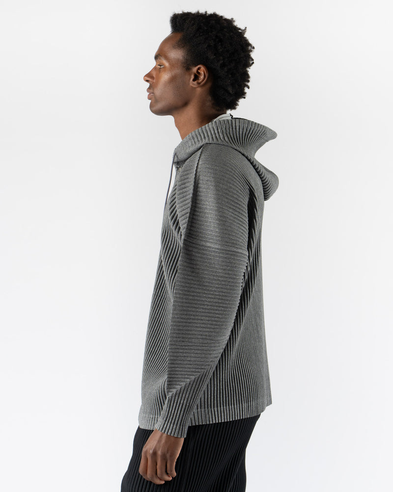 Homme Plissé Issey Miyake Heather Pleats Sweatshirt in Gray