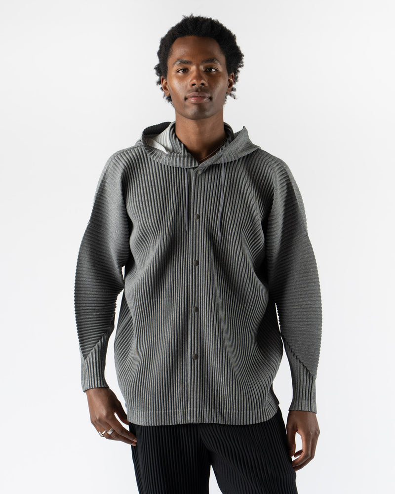 Homme Plissé Issey Miyake Heather Pleats Sweatshirt in Gray