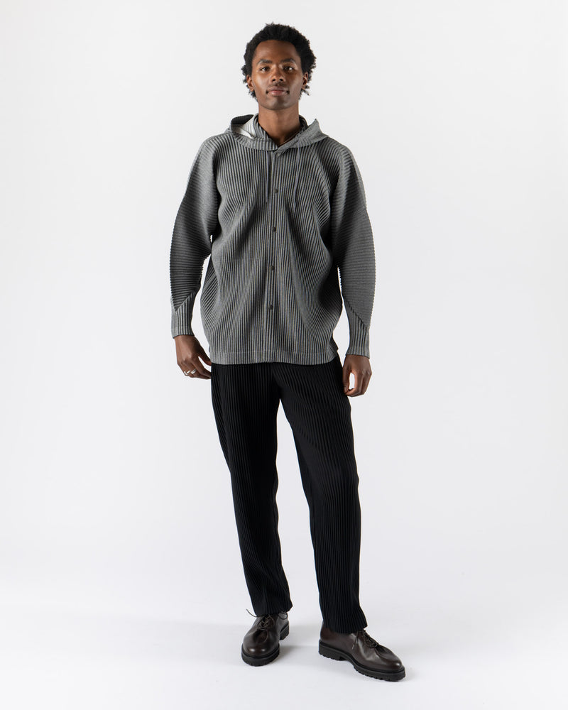 Homme Plissé Issey Miyake Heather Pleats Sweatshirt in Gray