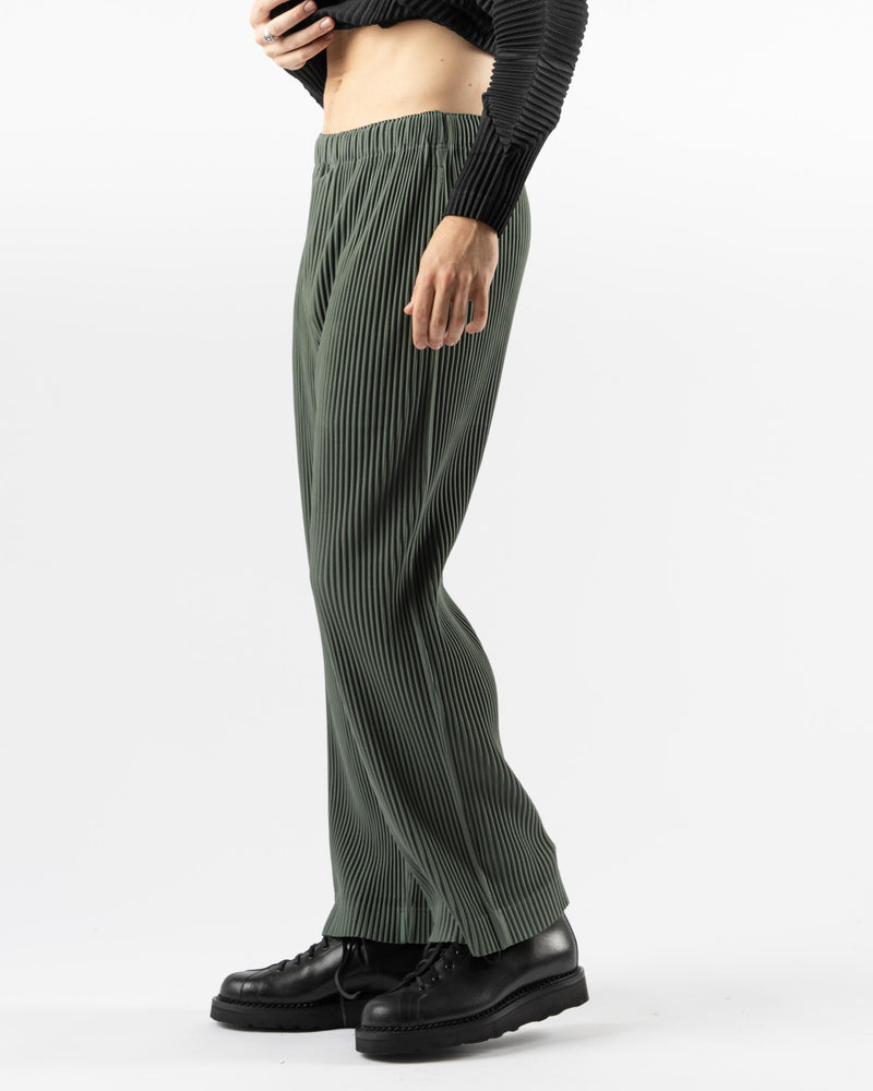 Homme Plissé Issey Miyake Monthly Colors October Pants in Moss Green