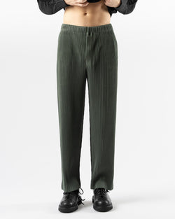 Homme Plissé Issey Miyake Monthly Colors October Pants in Moss Green