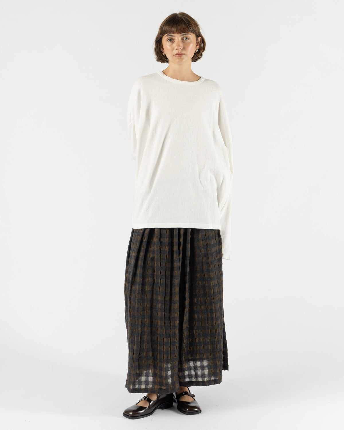 Ichi Antiquités Loose Knit Pullover in White