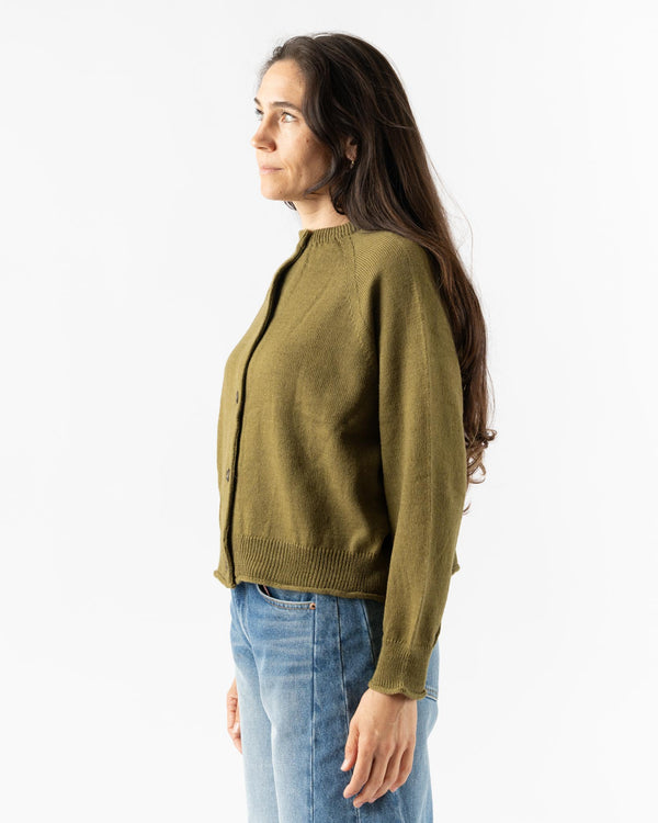 Ichi Antiquités 2-Way Cardigan in Khaki